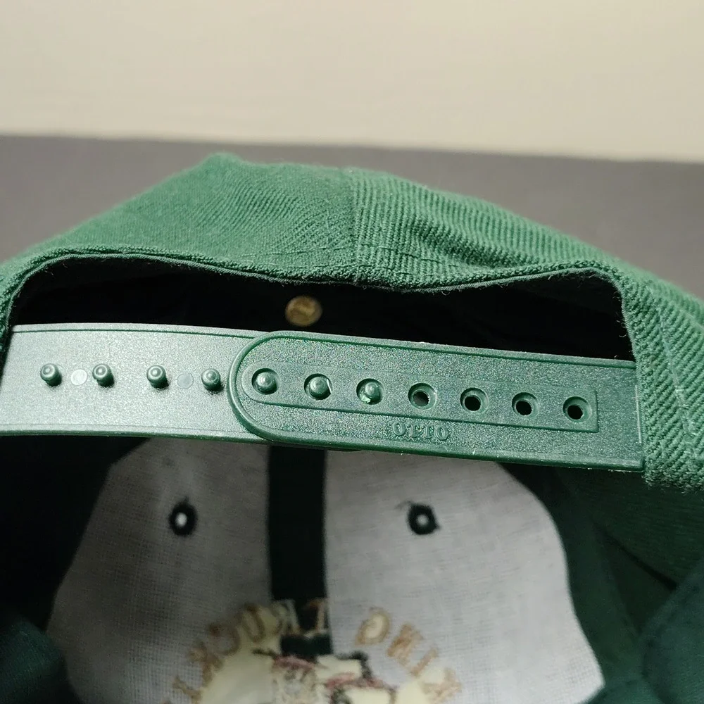 VINTAGE Otto Trucker Hat Cap Snapback Green Viking Trucking Wool Blend Montana